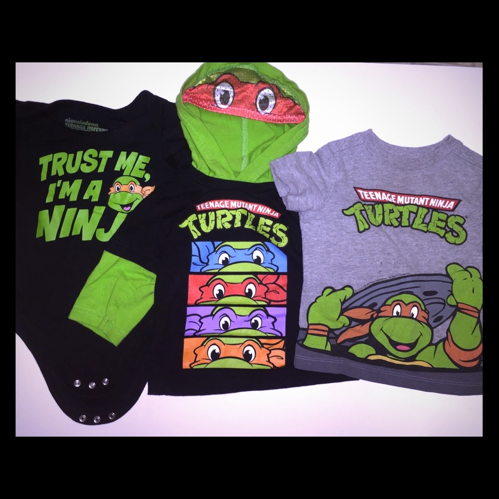 Lot of 12 month Ninja Turtle Shirts